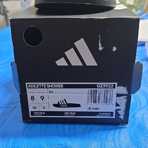 Adidas Adilette Shower Slides in Black